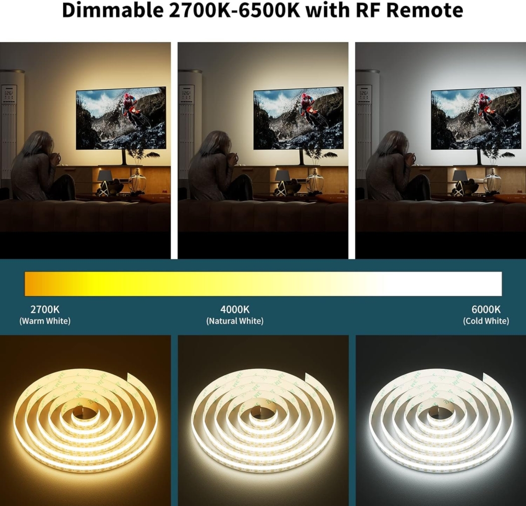 Wholesale High Density Waterproof Fob Led Strip 12V 24V 220V Flexible Cob Led Strip Light - Image 3