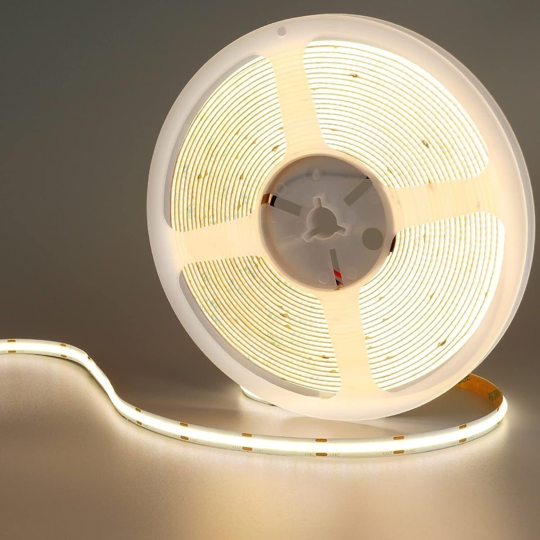 Hot Sale COB LED Strip 320LEDs IP20 DC 24V White Furniture Wardrobe Decor Flexible LED COB Strip Light - Image 5