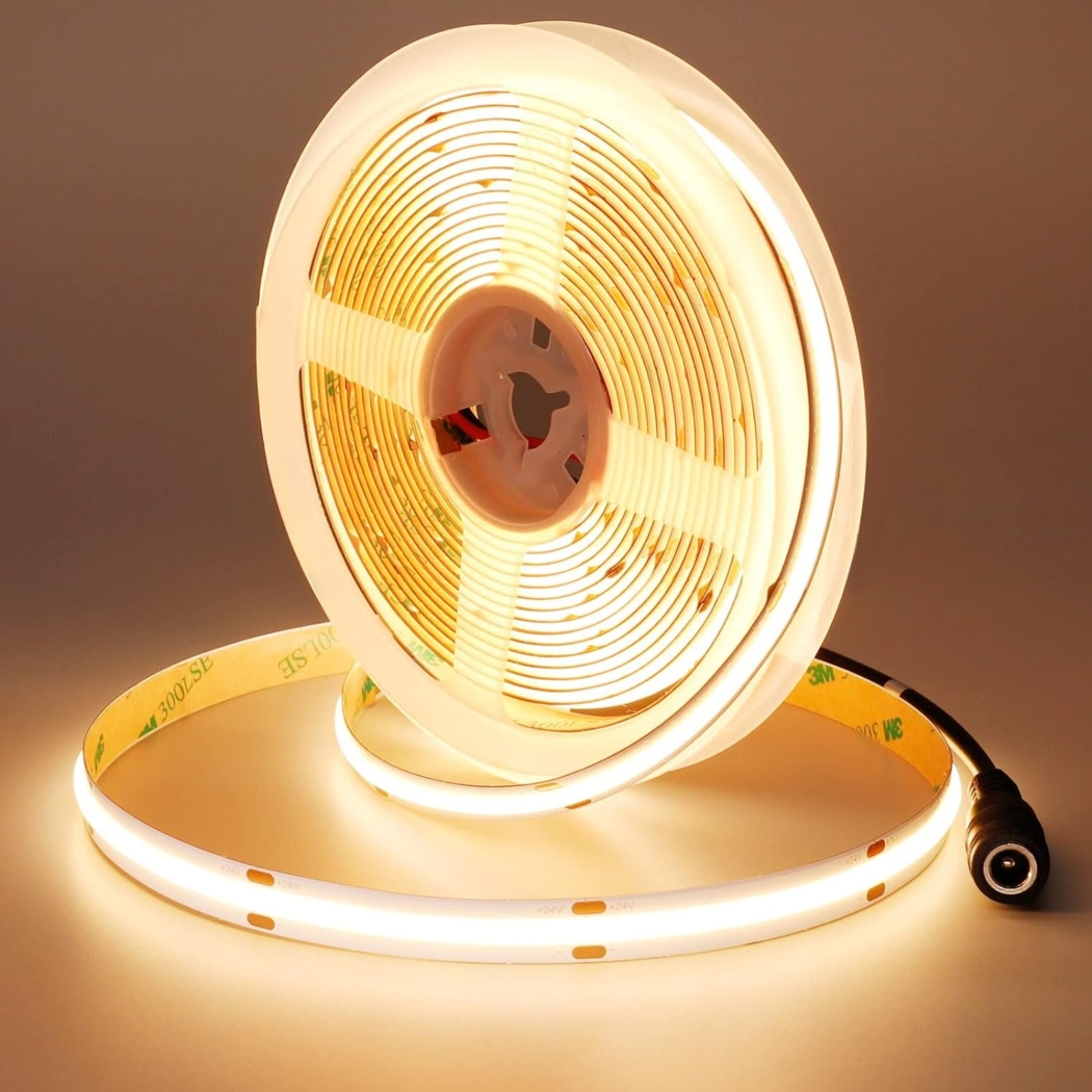 Hot Sale COB LED Strip 320 LEDs IP20 DC 24V Furniture Wardrobe Decor Flexible LED Tape Light