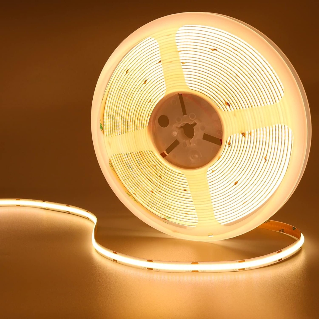 Hot Sale in Factory COB LED Strip 320 LEDs IP20 DC 12V Warm White Furniture Wardrobe Decor Flexible LED Tape Light - Image 7