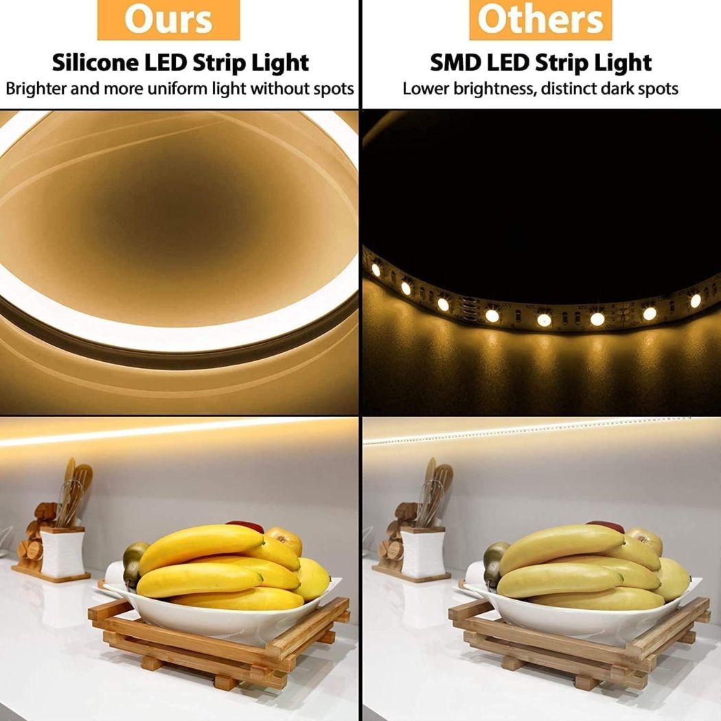 Quality IP68 Waterproof COB LED Strip Light, 3000K, 12V/24V/220V Flexible COB LED Tape for Indoor & Outdoor Lighting