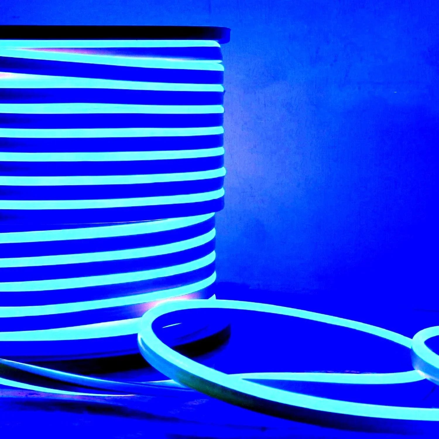 BlueLEDNeonFlex220v8x16mmAC220V240V_4.jpg Blue LED Neon Flex AC 220V 240V 8x16mm 120LEDs/m IP65 Waterproof with UK Plug - Image 4