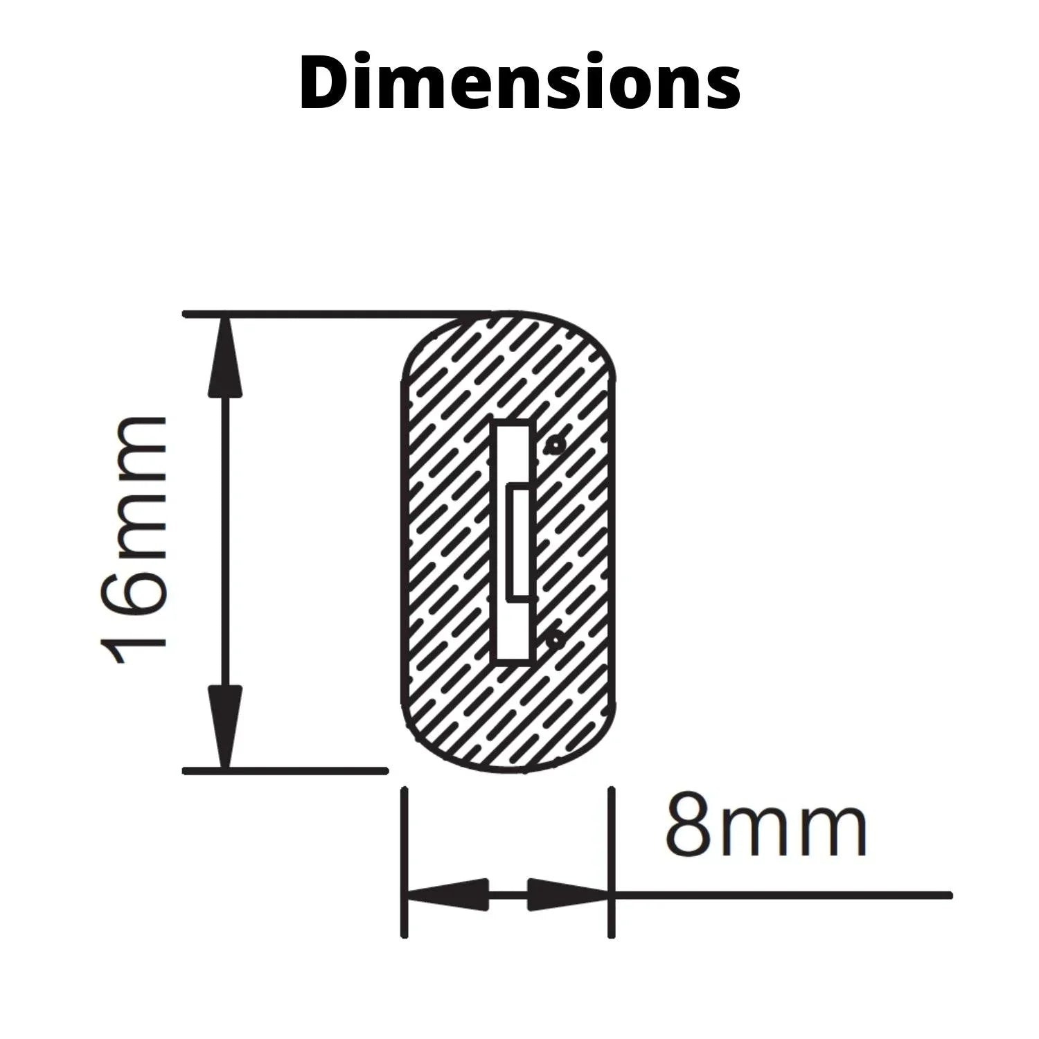 Dimensions_e1740438-c96d-4b55-a773-1bec303b8a85.jpg Warm White LED Neon Flex Double Side 220V 240V 120LED/m 8x16mm IP67 Waterproof Full Kit - Image 2